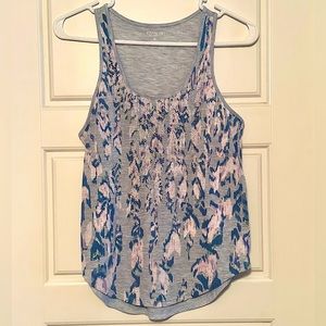 Blue with pink express tank top